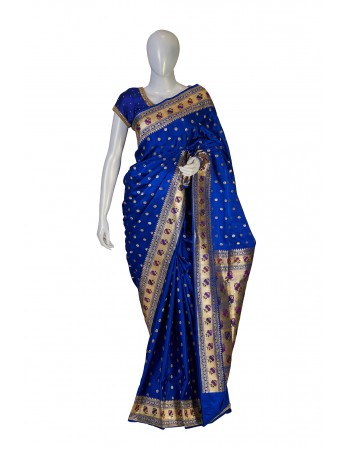 Banarasi Silk Royal Blue Saree 