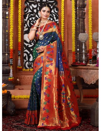 Red Color Best Paithani Saree Collection Online - DWITI CREATION - 3821438