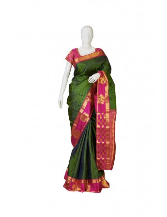 Elegant Green Soft Silk Saree 